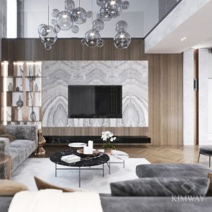 Blue Palisandro TV Wall