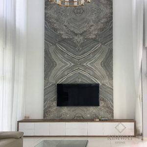 Blue Palisandro TV Wall