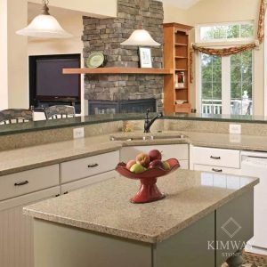 White Diamond Kitchen Top & Island
